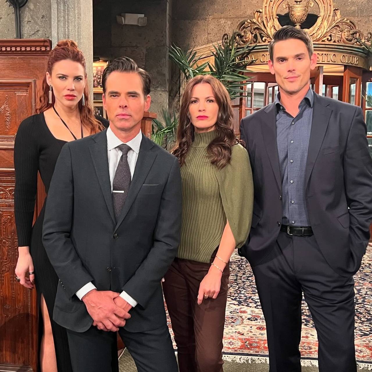 Cast Outdoor Dining Scene